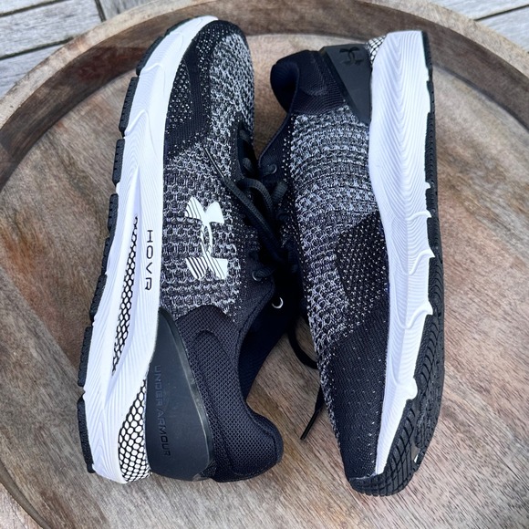 Under Armour HOVR Running Shoes Black White Knit Sneakers Mens Size 10.5 main image 12
